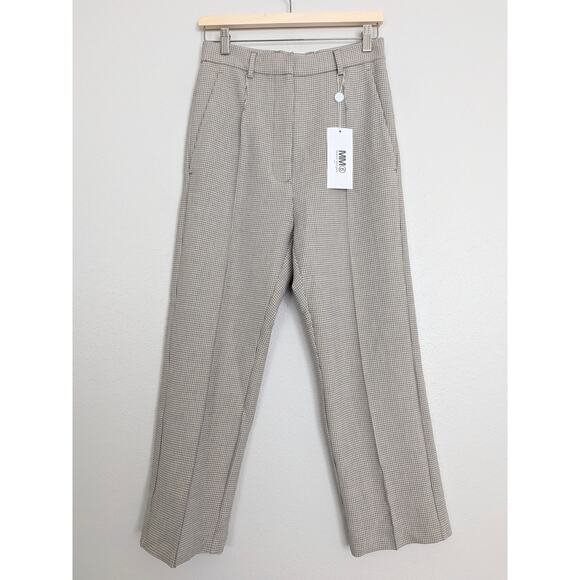 NWT Maison Margiela MM6 Paris Micro Check Trousers IT 40 Checkered Made In Italy - Picture 5 of 12